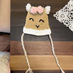 Cute Knit Animal Hat with Braids